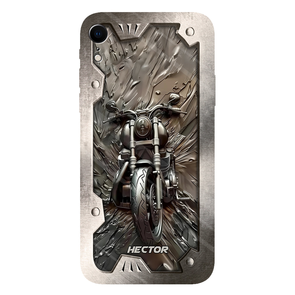 Coque de téléphone personnalisée avec motif motard vintage - Moto vintage