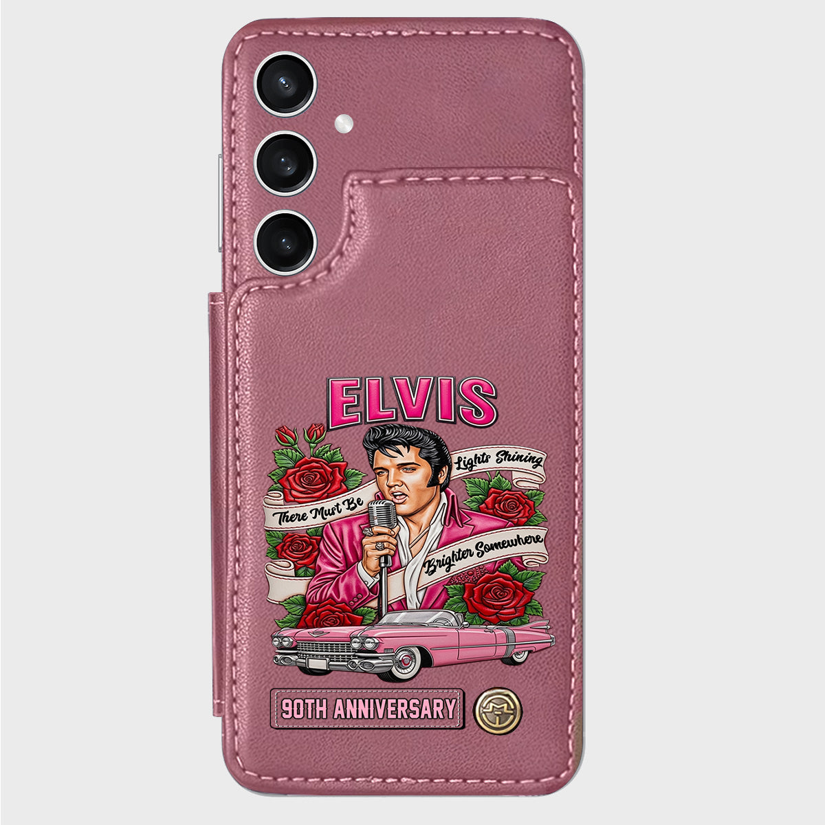 There Must Be Lights Shining Brighter Somewhere - Personalized King of Rock and Roll Wallet Phone Case