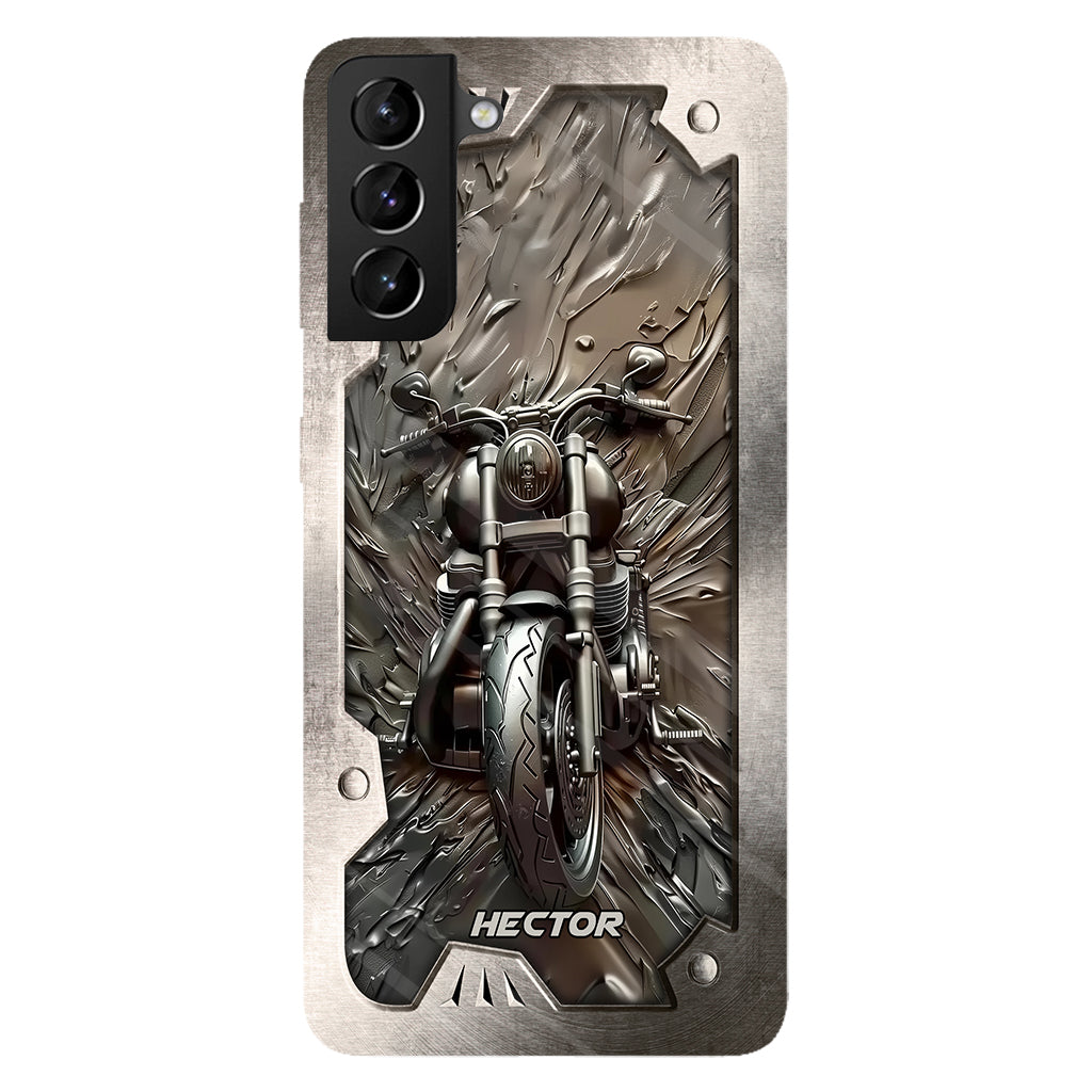 Coque de téléphone personnalisée avec motif motard vintage - Moto vintage