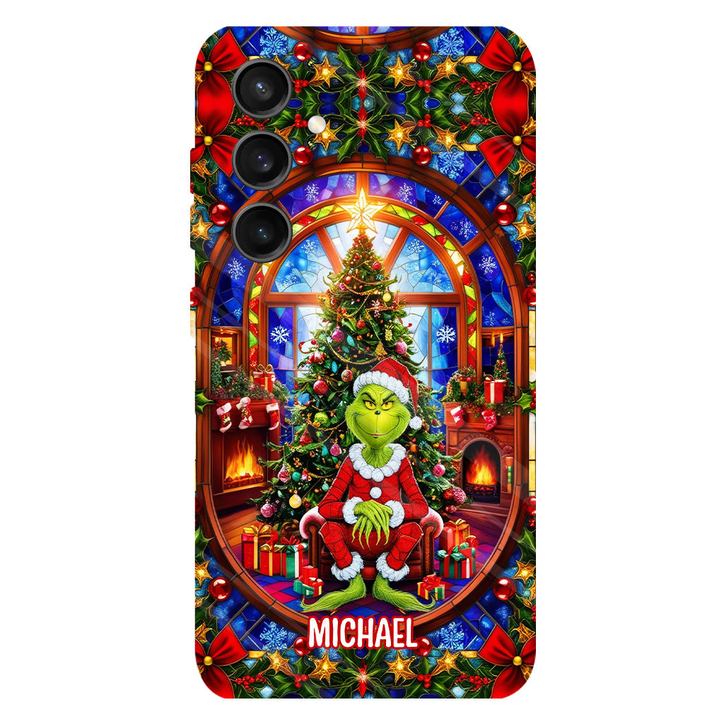 Noël vert - Coque de téléphone personnalisée avec imprimé intégral « Étole de Noël »