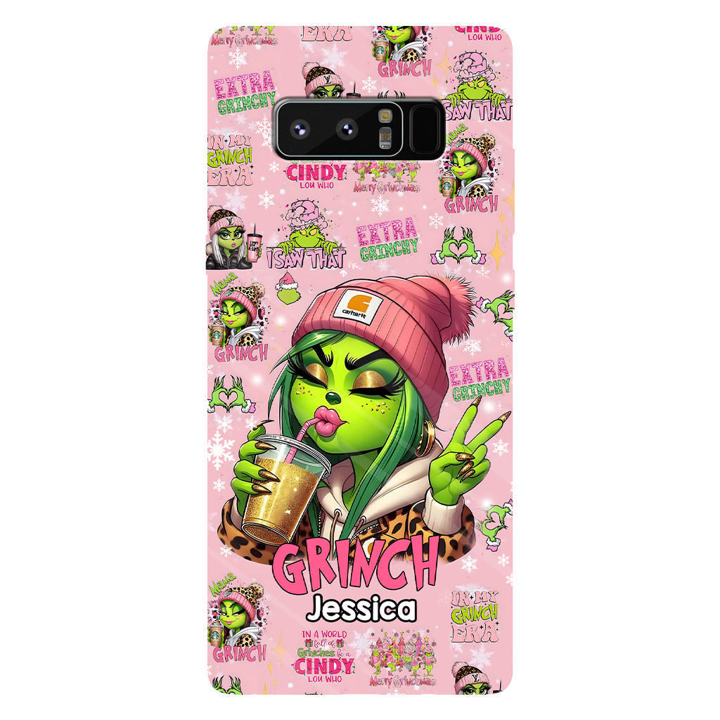 Coque de téléphone Pinky - Imprimé intégral « Étole de Noël » personnalisé