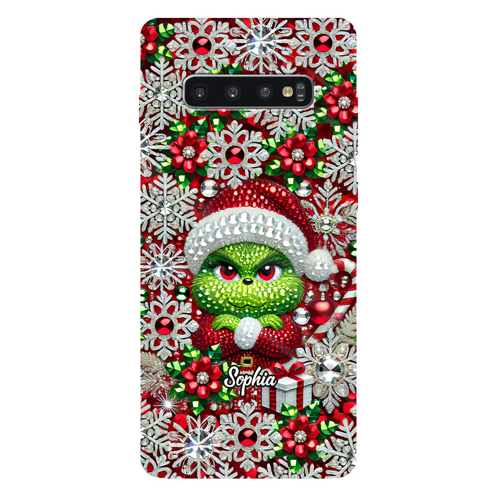 Joyeux Grinchmas - Coque de téléphone personnalisée avec imprimé intégral « Étole de Noël »