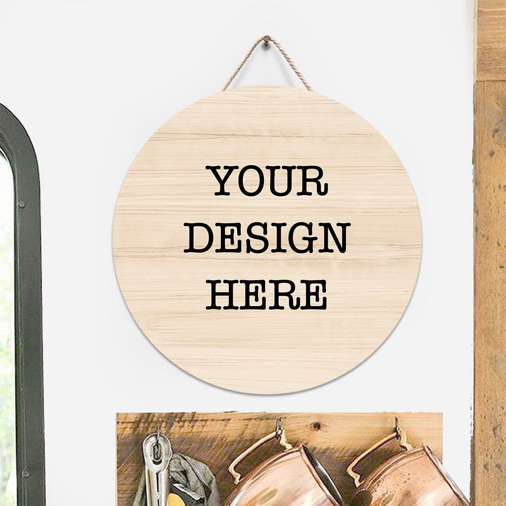 YourDesign Round Wood Sign