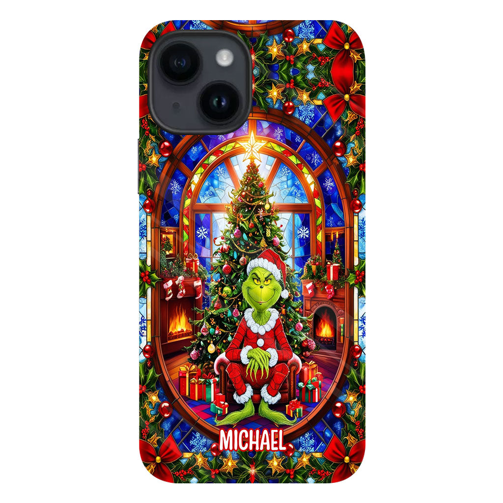 Noël vert - Coque de téléphone personnalisée avec imprimé intégral « Étole de Noël »