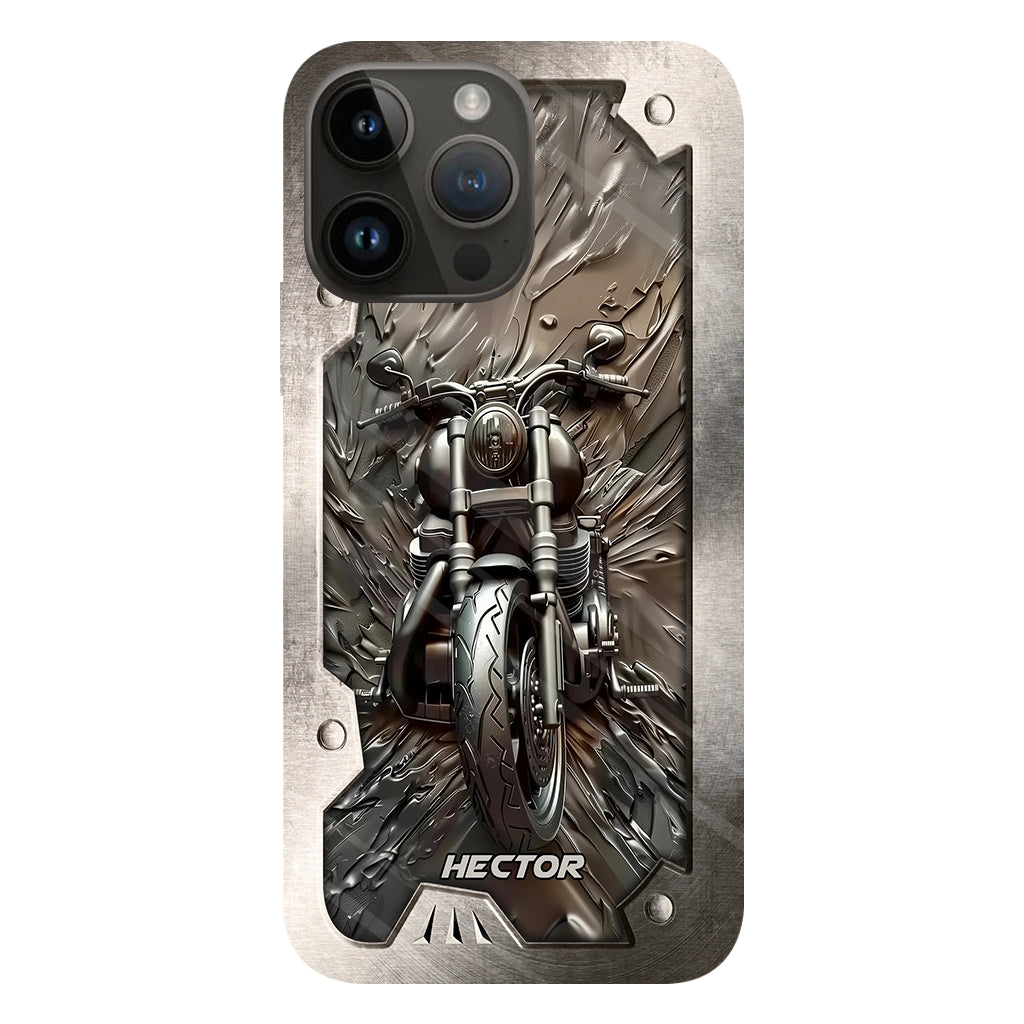 Coque de téléphone personnalisée avec motif motard vintage - Moto vintage