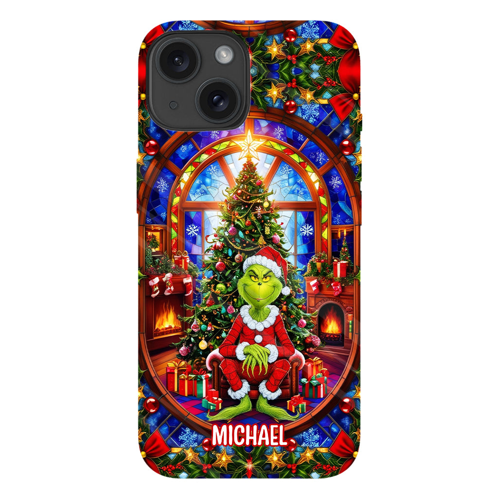 Noël vert - Coque de téléphone personnalisée avec imprimé intégral « Étole de Noël »