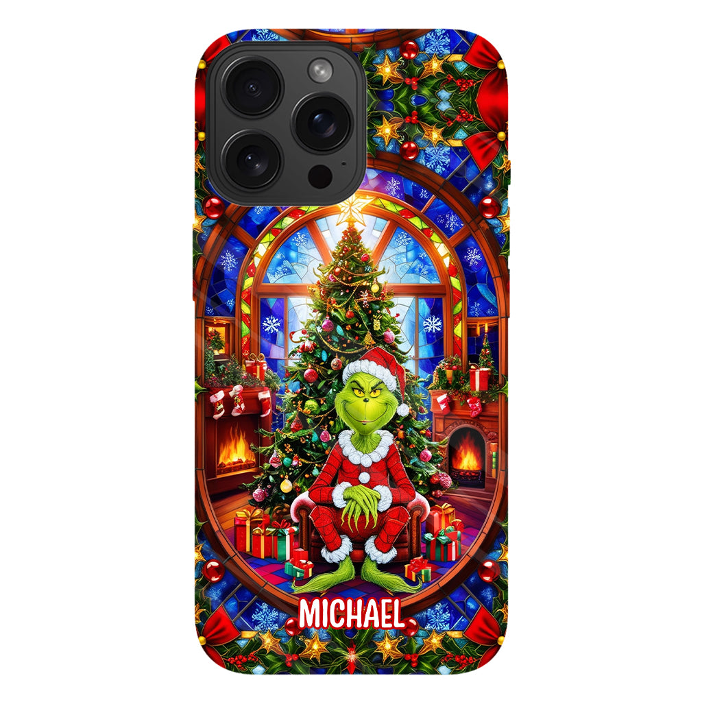 Noël vert - Coque de téléphone personnalisée avec imprimé intégral « Étole de Noël »