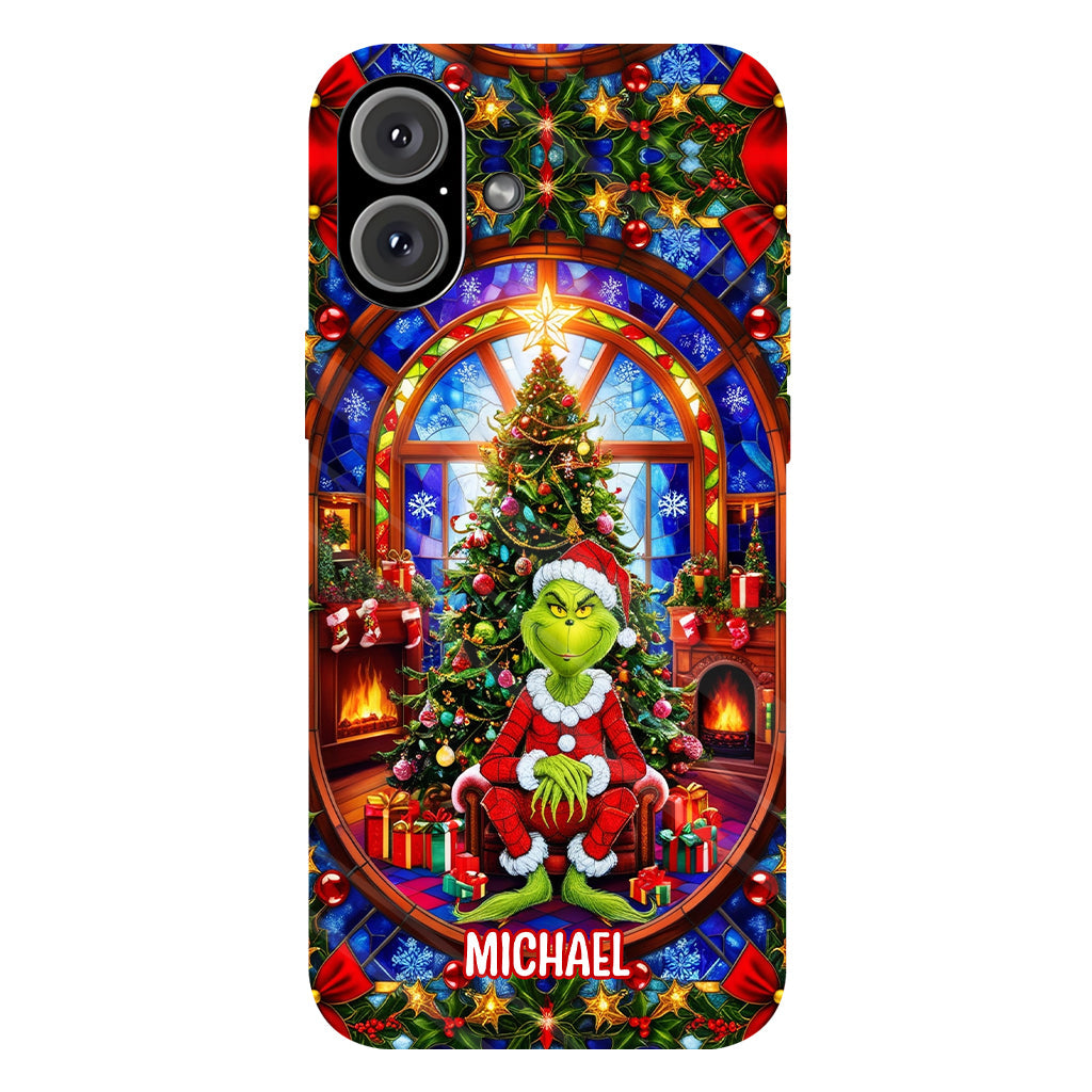 Noël vert - Coque de téléphone personnalisée avec imprimé intégral « Étole de Noël »
