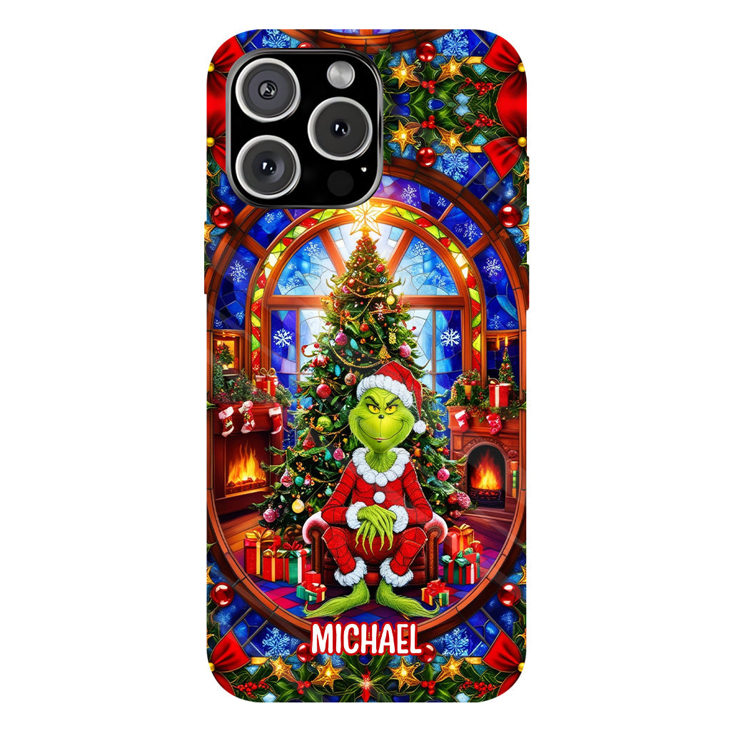 Noël vert - Coque de téléphone personnalisée avec imprimé intégral « Étole de Noël »